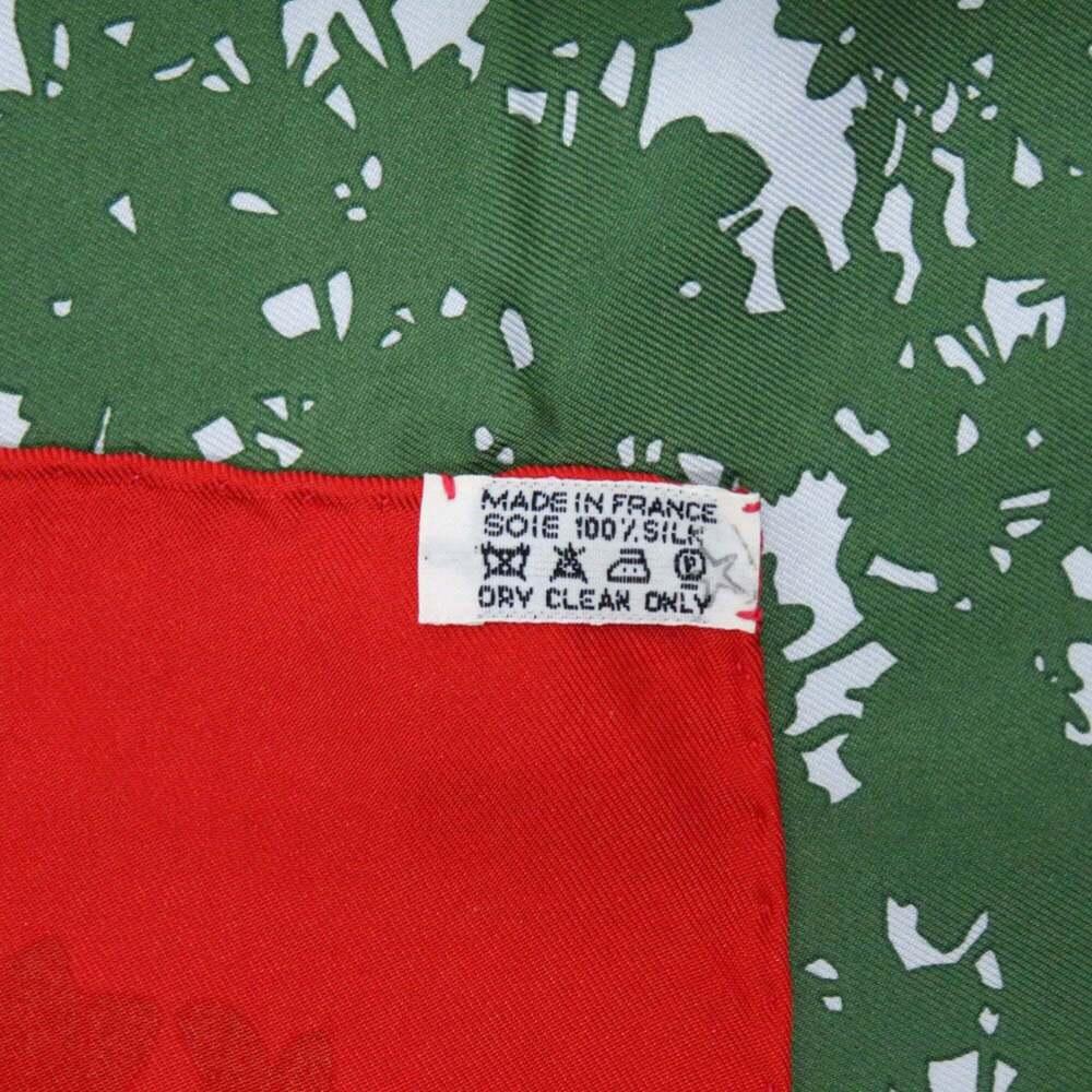 HERMES Red Silk Scarf - Picture 3 of 3